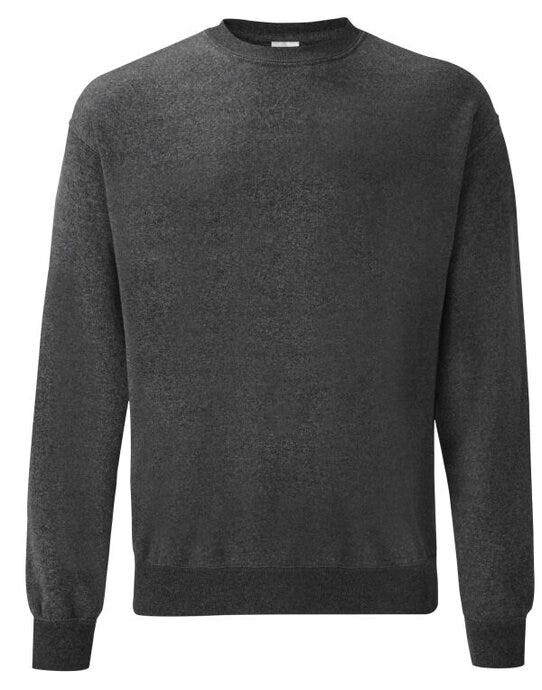 Fruit Of The Loom FOTL Mens Classic Set-In Sweat - Dark Heather