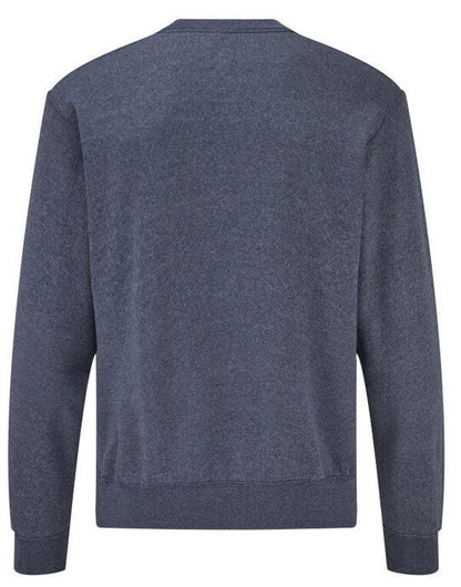 Fruit Of The Loom FOTL Mens Classic Set-In Sweat - Vintage Heather Navy