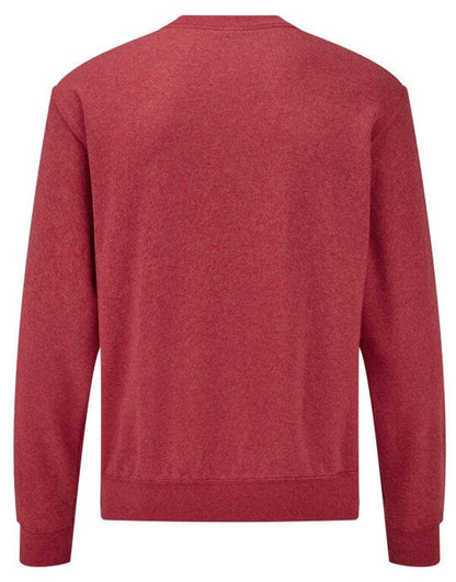 Fruit Of The Loom FOTL Mens Classic Set-In Sweat - Vintage Heather Red