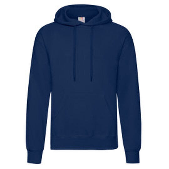 Fruit Of The Loom FOTL Mens Classic Hooded Sweat - Navy Blue