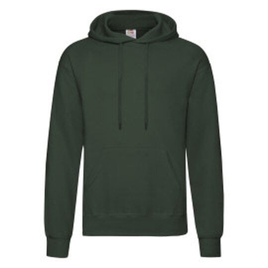 Fruit Of The Loom FOTL Mens Classic Hooded Sweat - Bottle Green