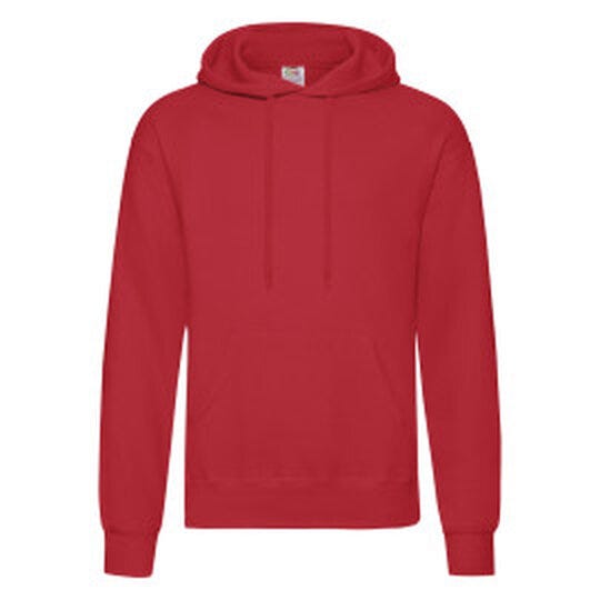 Fruit Of The Loom FOTL Mens Classic Hooded Sweat - Red