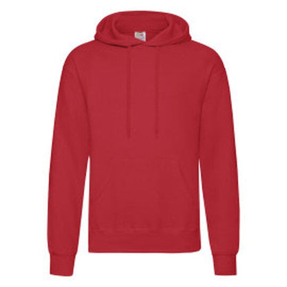 Fruit Of The Loom FOTL Mens Classic Hooded Sweat - Red