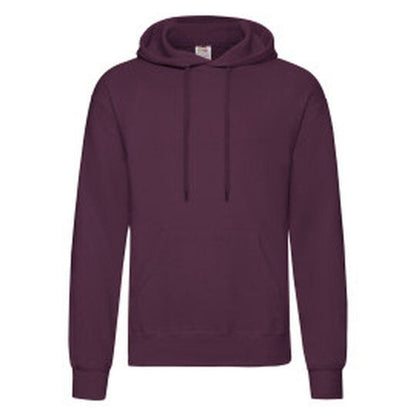 Fruit Of The Loom FOTL Mens Classic Hooded Sweat - Burgundy