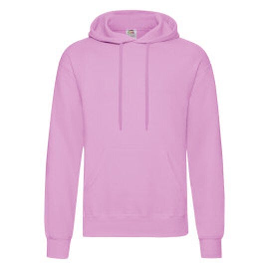 Fruit Of The Loom FOTL Mens Classic Hooded Sweat - Light Pink