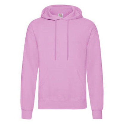Fruit Of The Loom FOTL Mens Classic Hooded Sweat - Light Pink
