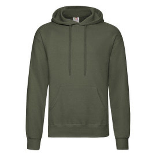 Fruit Of The Loom FOTL Mens Classic Hooded Sweat - Classic Olive