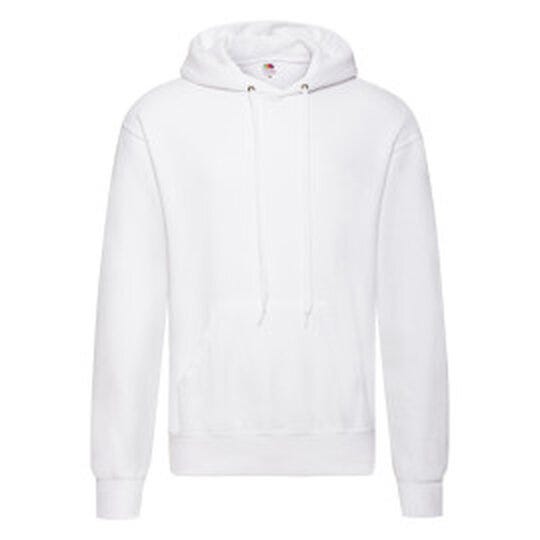 Fruit Of The Loom FOTL Mens Classic Hooded Sweat - White