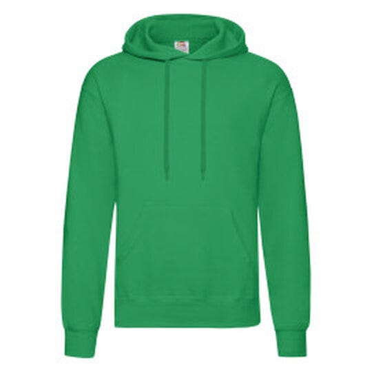 Fruit Of The Loom FOTL Mens Classic Hooded Sweat - Kelly Green