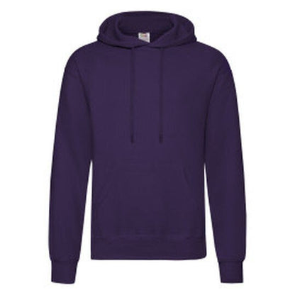 Fruit Of The Loom FOTL Mens Classic Hooded Sweat - Purple