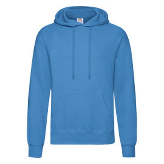 Fruit Of The Loom FOTL Mens Classic Hooded Sweat - Azure Blue
