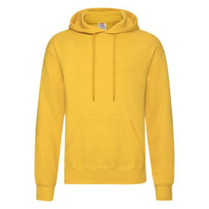 Fruit Of The Loom FOTL Mens Classic Hooded Sweat - Sun