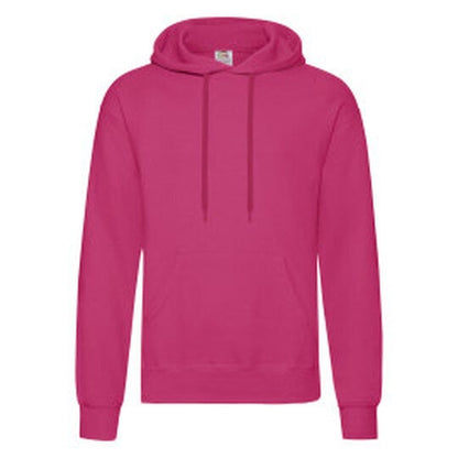 Fruit Of The Loom FOTL Mens Classic Hooded Sweat - Fuchsia