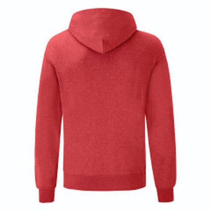 Fruit Of The Loom FOTL Mens Classic Hooded Sweat - Vintage Heather Red