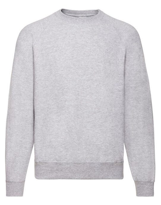 Fruit Of The Loom FOTL Mens Classic Raglan Sweat - Heather Grey