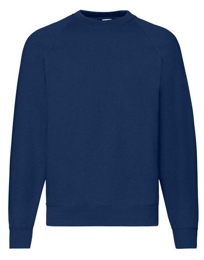 Fruit Of The Loom FOTL Mens Classic Raglan Sweat - Navy Blue