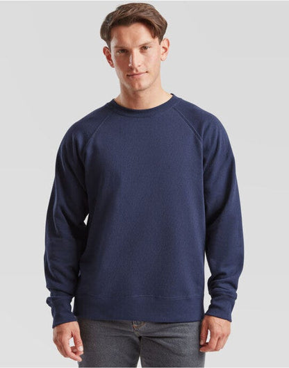 Fruit Of The Loom FOTL Mens Classic Raglan Sweat - Navy Blue