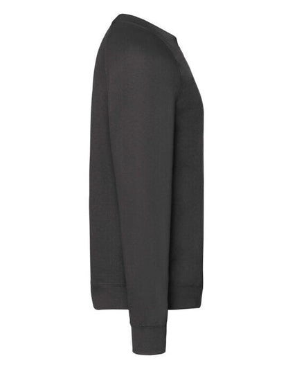 Fruit Of The Loom FOTL Mens Classic Raglan Sweat - Black