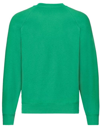 Fruit Of The Loom FOTL Mens Classic Raglan Sweat - Kelly Green