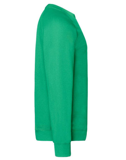 Fruit Of The Loom FOTL Mens Classic Raglan Sweat - Kelly Green