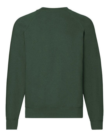 Fruit Of The Loom FOTL Mens Classic Raglan Sweat - Bottle Green