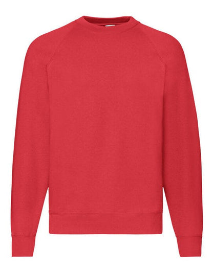 Fruit Of The Loom FOTL Mens Classic Raglan Sweat - Red