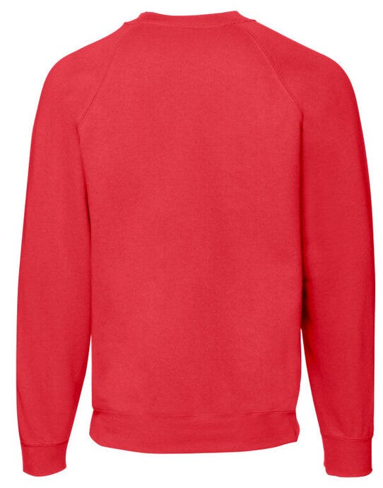 Fruit Of The Loom FOTL Mens Classic Raglan Sweat - Red