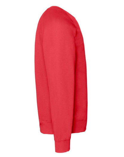 Fruit Of The Loom FOTL Mens Classic Raglan Sweat - Red