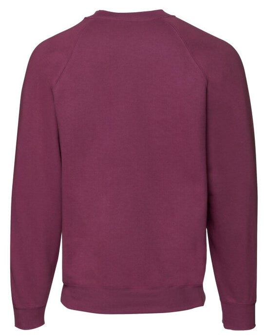 Fruit Of The Loom FOTL Mens Classic Raglan Sweat - Burgundy