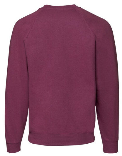 Fruit Of The Loom FOTL Mens Classic Raglan Sweat - Burgundy