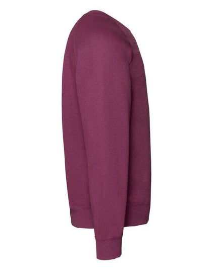 Fruit Of The Loom FOTL Mens Classic Raglan Sweat - Burgundy