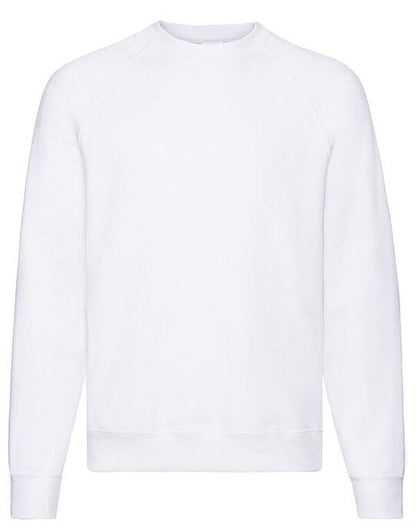 Fruit Of The Loom FOTL Mens Classic Raglan Sweat - White