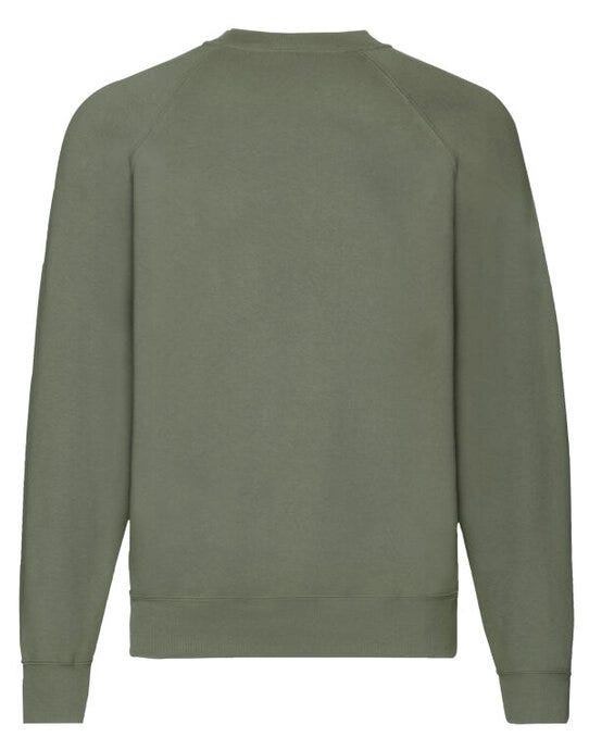 Fruit Of The Loom FOTL Mens Classic Raglan Sweat - Classic Olive