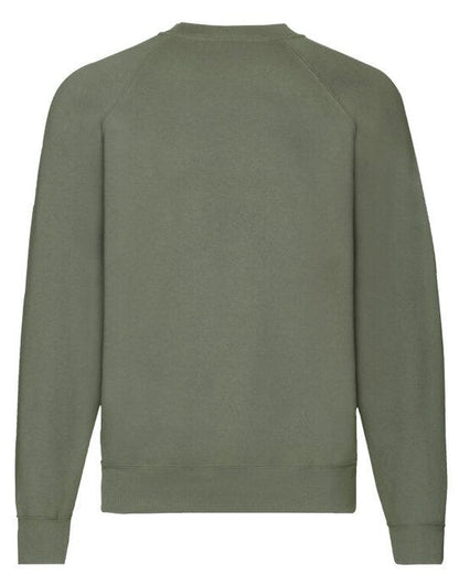 Fruit Of The Loom FOTL Mens Classic Raglan Sweat - Classic Olive