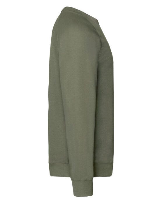 Fruit Of The Loom FOTL Mens Classic Raglan Sweat - Classic Olive