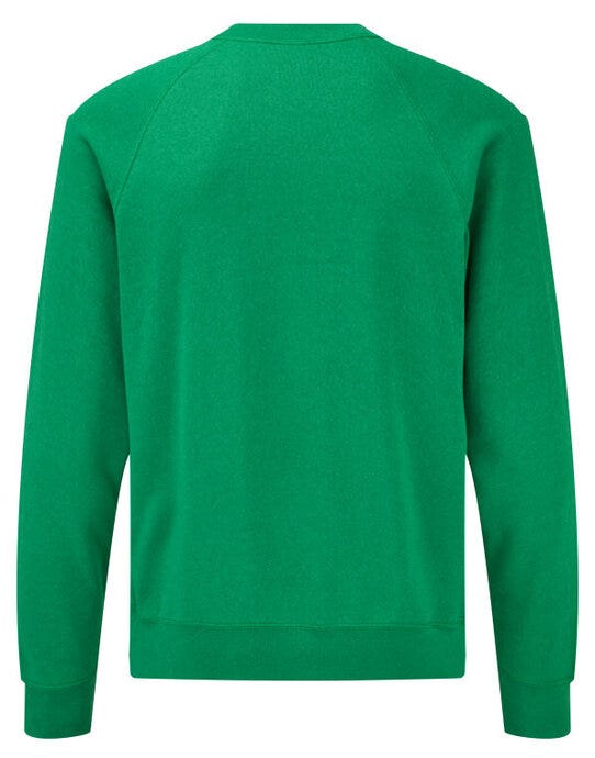 Fruit Of The Loom FOTL Mens Classic Raglan Sweat - Retro Heather Green