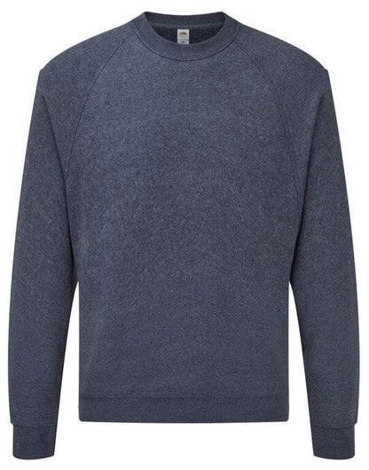 Fruit Of The Loom FOTL Mens Classic Raglan Sweat - Vintage Heather Navy