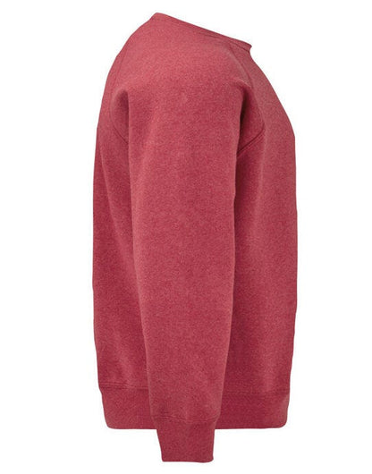 Fruit Of The Loom FOTL Mens Classic Raglan Sweat - Vintage Heather Red
