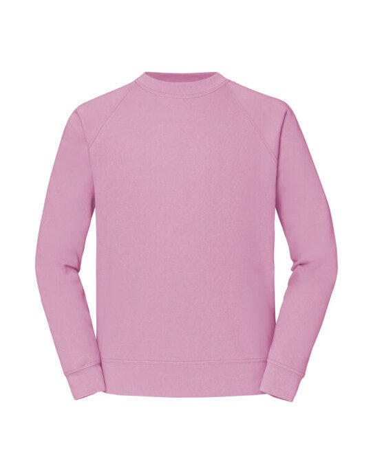 Fruit Of The Loom FOTL Mens Classic Raglan Sweat - Light Pink