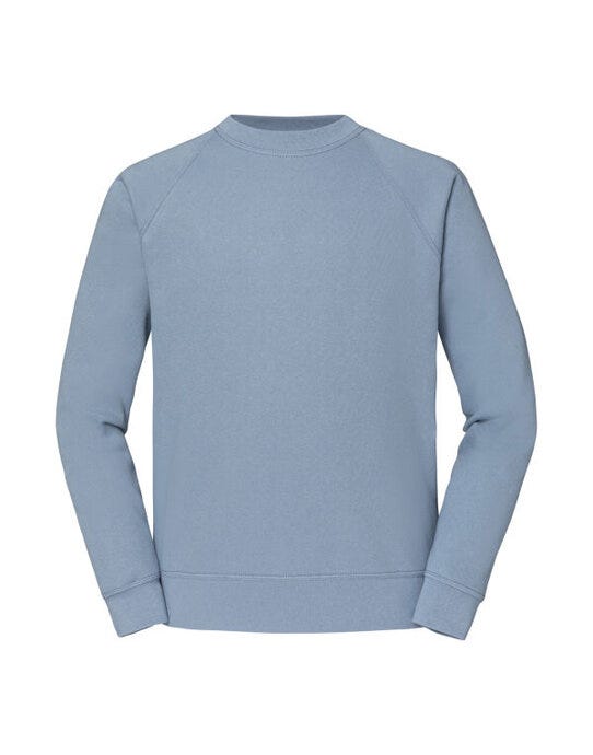 Fruit Of The Loom FOTL Mens Classic Raglan Sweat - Mineral Blue