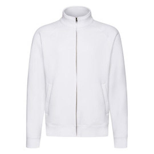 Fruit Of The Loom FOTL Mens Premium Sweat Jacket - White