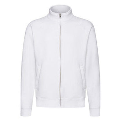 Fruit Of The Loom FOTL Mens Premium Sweat Jacket - White