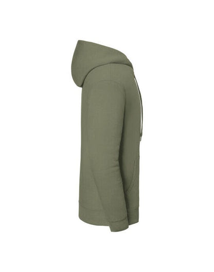 Fruit Of The Loom FOTL Iconic Premium Hooded Sweat - Classic Olive