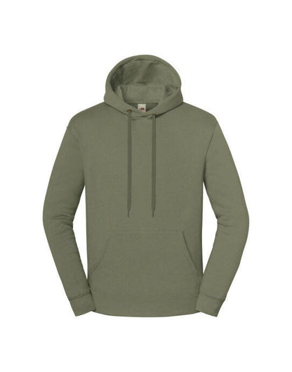Fruit Of The Loom FOTL Iconic Premium Hooded Sweat - Classic Olive