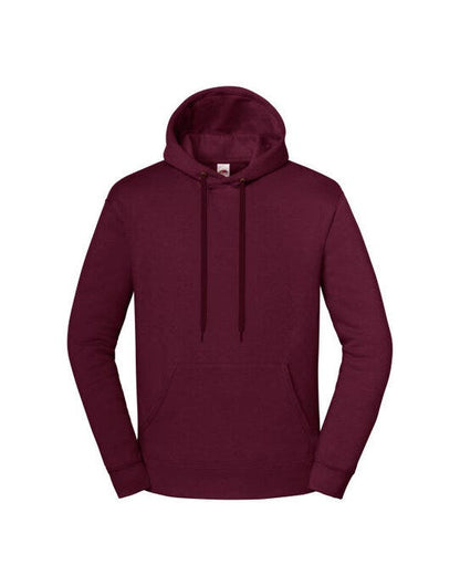 Fruit Of The Loom FOTL Iconic Premium Hooded Sweat - Burgundy