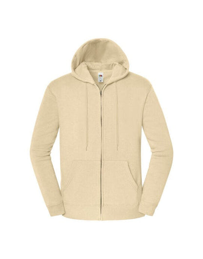Fruit Of The Loom FOTL Iconic Premium Hooded Sweat Jacket - Desert Sand