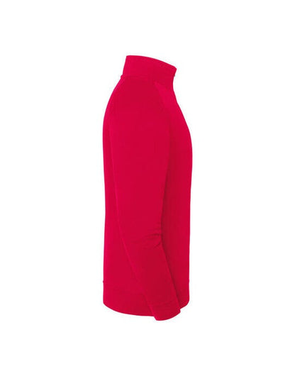 Fruit Of The Loom FOTL Iconic Premium Zip Neck Sweat - Red