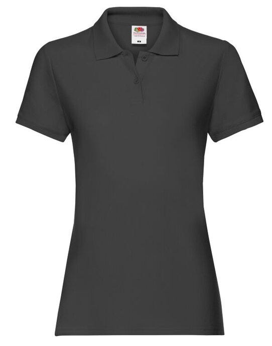 Fruit Of The Loom FOTL Ladies Premium Polo - Black