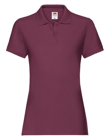 Fruit Of The Loom FOTL Ladies Premium Polo - Burgundy
