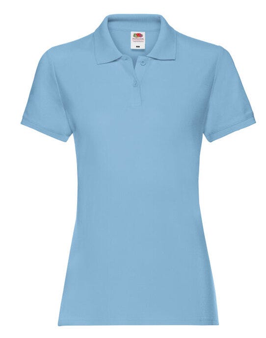 Fruit Of The Loom FOTL Ladies Premium Polo - Sky Blue